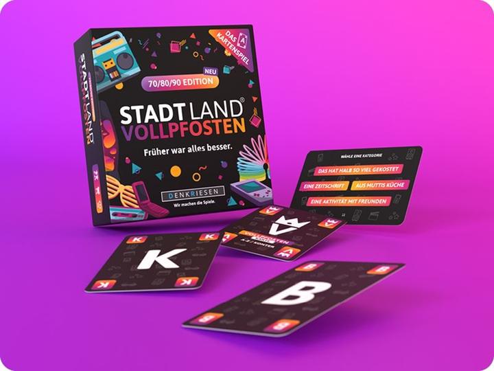 Actual product image Denkriesen DENRKIESEN - STADT LAND VOLLPFOSTEN® - The card game - 70/80/90 EDITION - "Everything used to be (German)