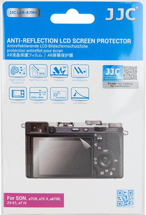 Image du produit JJC LAR A7M4 Anti Reflection LCD Screen Protector (Sony A7CR, Sony A7C II, Sony A6700, Sony ZV E1, Son (Protecteur d'écran)