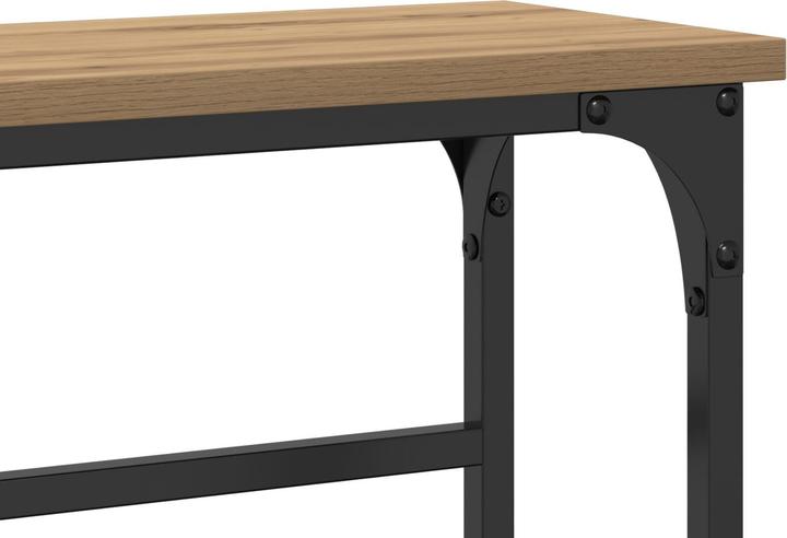 Produktbild VidaXL Konsolentisch Artisan Eiche 75x19,5x75 cm aus Holzwerkstoff und Stahl