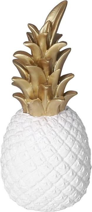 Produktbild Cbx Ananas Dekoration Weiss Gold 18cm