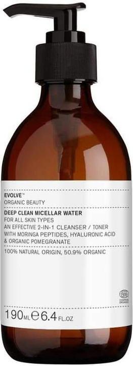 Actual product image Evolve Organic Beauty Natural Deep Clean Micellar Water 6.4 fl oz 190 mL (Blackhead remover, 190 ml)