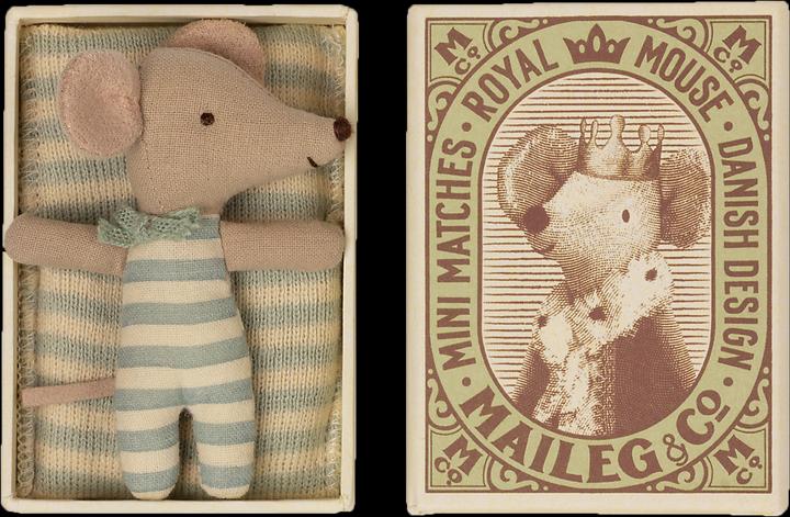 Produktbild Maileg Baby Maus In Streichholzschachtel Junge