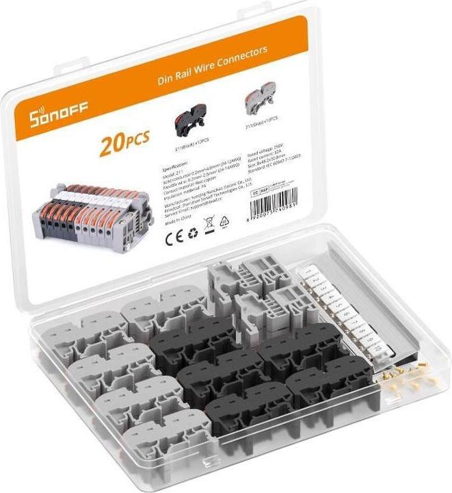 Produktbild Sonoff Din Rail Wire Connectors