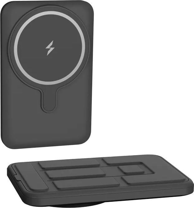 Image du produit PhoneLook Batterie externe portable sans fil 2 en 1 MagSafe support téléphone 15W Power Bank (5000mAh) (5000 mAh, 15 W)