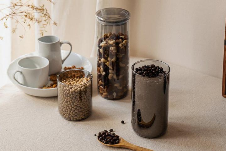 Actual product image Nuts Storage jar glass 850 ml smoke (0.85 l)