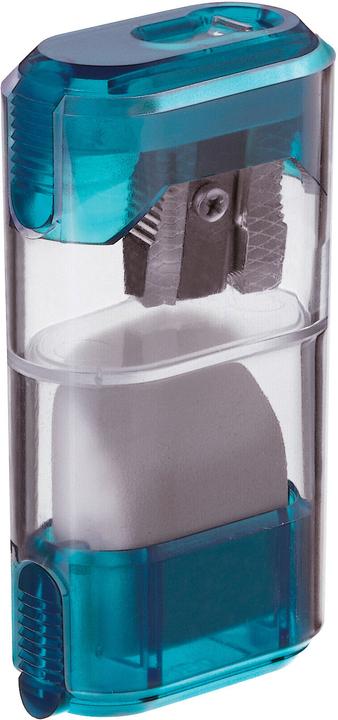 Actual product image M+r Can sharpener with sliding closure and eraser