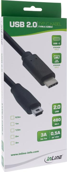 Actual product image InLine USB 2.0 cable (1 m, USB 2.0)