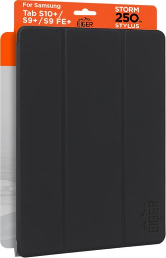 Eiger Folio-Case schwarz Storm 250m Stylus Case Black (Galaxy Tab S9+, Galaxy Tab S9 FE+, Galaxy Tab S10+, Galaxy Tab S8+, Galaxy Tab S7+)