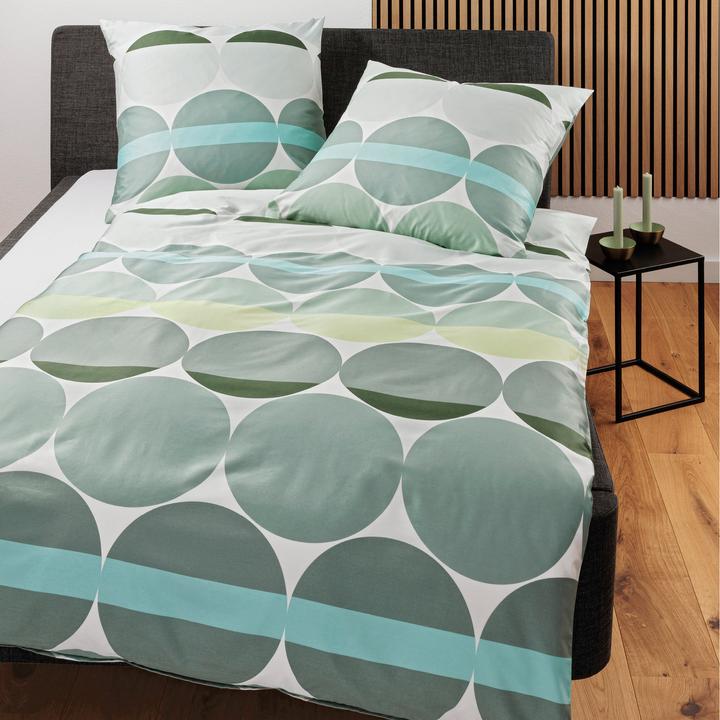 Immagine prodotto Janine Mako-Satin Bettwäsche J.D. 87104 salbeigrün (Copripiumino, 80x80 cm)