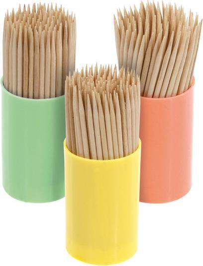 Actual product image Magni Amscan 550355 - 450 Picks Classic Wood 7 cm, Toothpicks (10 x)