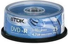 Actual product image DVD-R, 4.7GB, 16x, spindle (25 x)