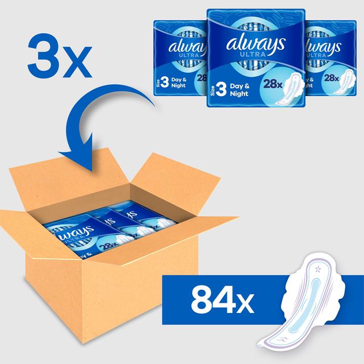 Actual product image Always Ultra Day & Night (84 x, Sanitary pads)