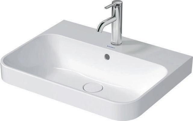 Duravit Countertop basin HAPPY D.2 PLUS m ÜL m HLB 600x460mm without tap hole white (460 mm, 600 mm)