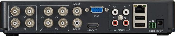 Produktbild LevelOne CCTV 8-Kanal Fix Out H.265 IR 4xCam ink