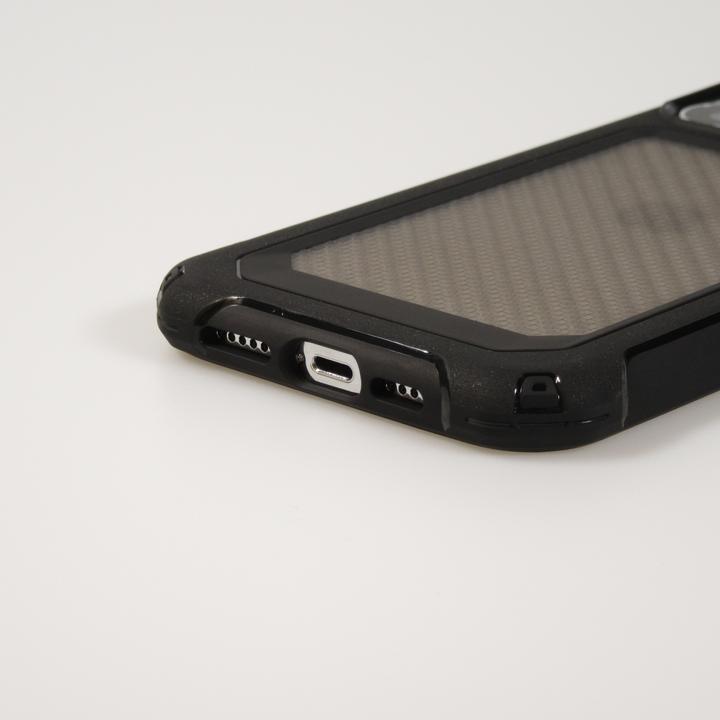 Produktbild PhoneLook Hülle Military Elite kompakt Cover mit semi-transparentem Carbon Rücken (Apple iPhone 14 Pro Max)