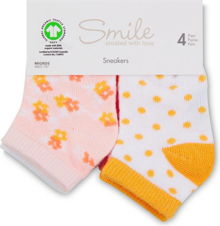 Immagine prodotto Smile Sneakers per bebe 4pezzi (confezione da 4, 15 - 18)