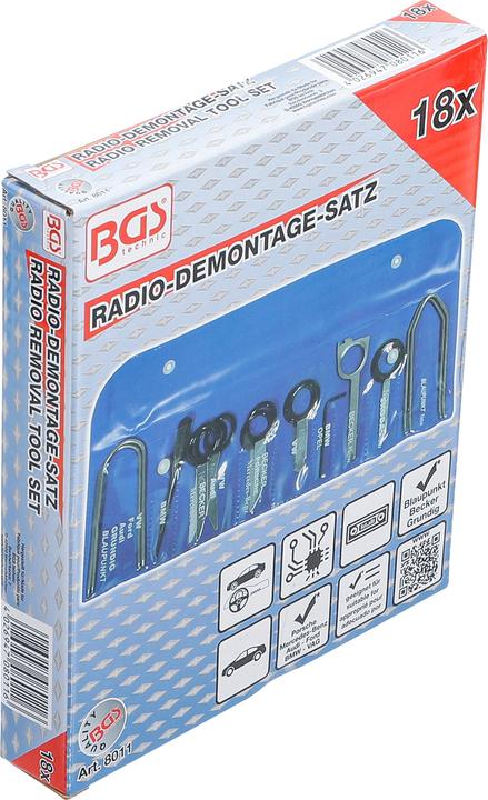 Actual product image BGS Radio Removal Tool Set | 18 pcs.