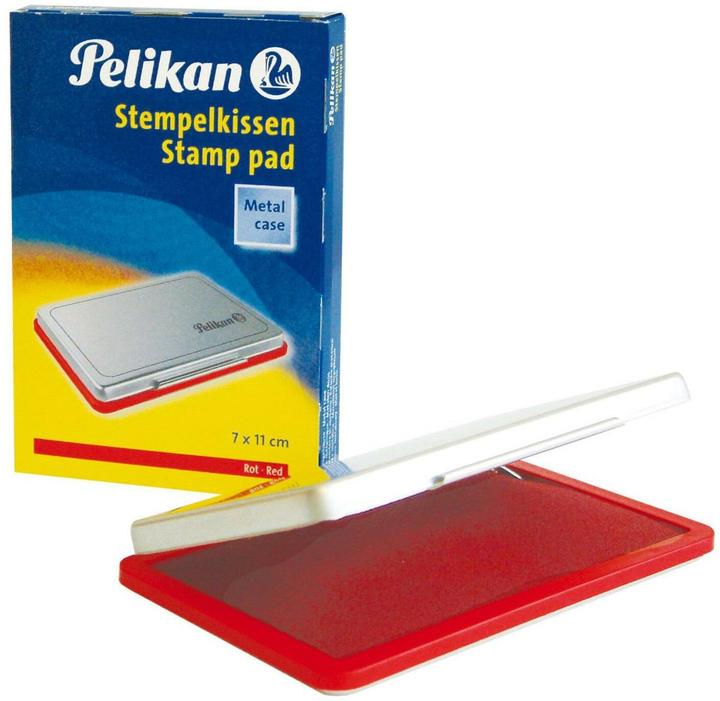 Actual product image Pelikan Metal stamp pad red