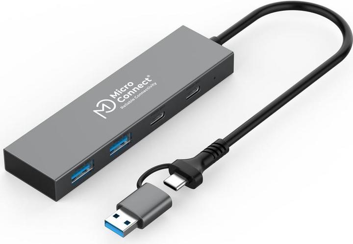 MicroConnect Hub USB 3.0 4 ports avec (USB-C, 4 Ports)