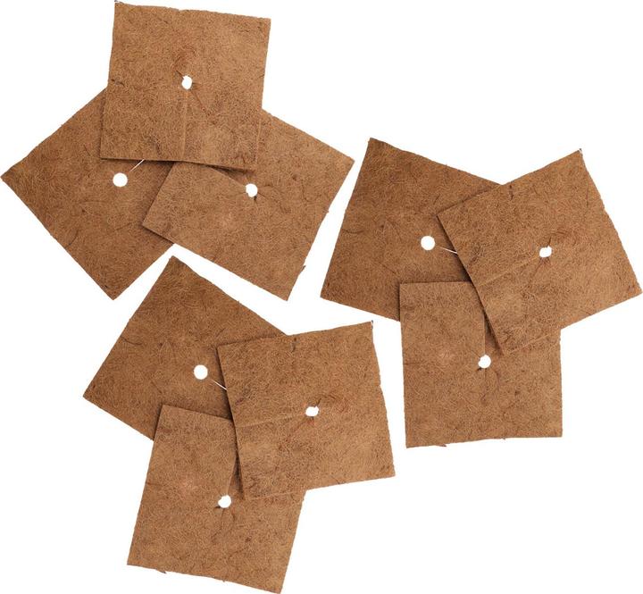 Produktbild ProGarden Frostschutz-Kokosmatten für Topfpflanzen, quadratisch, 38 x 38 cm, 9er-Set