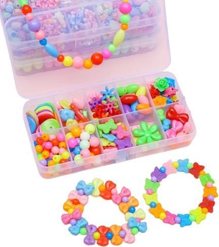 Immagine prodotto Activity Board Scatola per ragazze con 10 perline a griglia, braccialetti fai da te, decorazioni di perline fai da