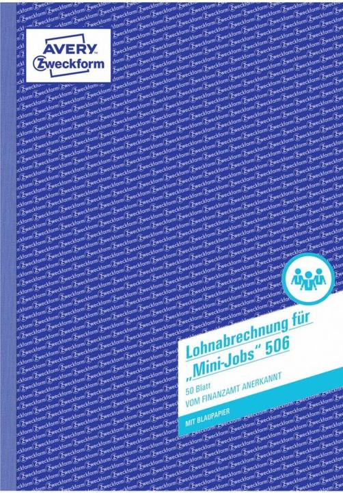 Produktbild Avery Lohnabrechnung für geringf. Beschäftigte (50 x)