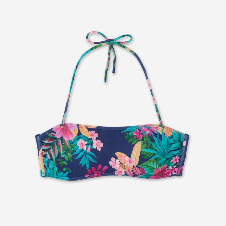 Olaian Bikini-Oberteil Damen Bandeau Laura Borabora mehrfarbig