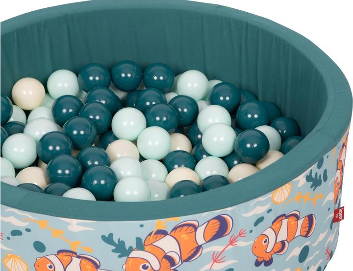 Image du produit Knorrtoys Piscine à balles soft - "poisson clown" - 150 balles beige/light mint/dark sea