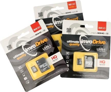 Produktbild IMRO 10/64G UHS-I ADP - 64 GB - MicroSDHC - Klasse 10 - UHS-I - 82 MB/s - 21 MB/s (64 GB, microSDHC, U1, UHS-I)