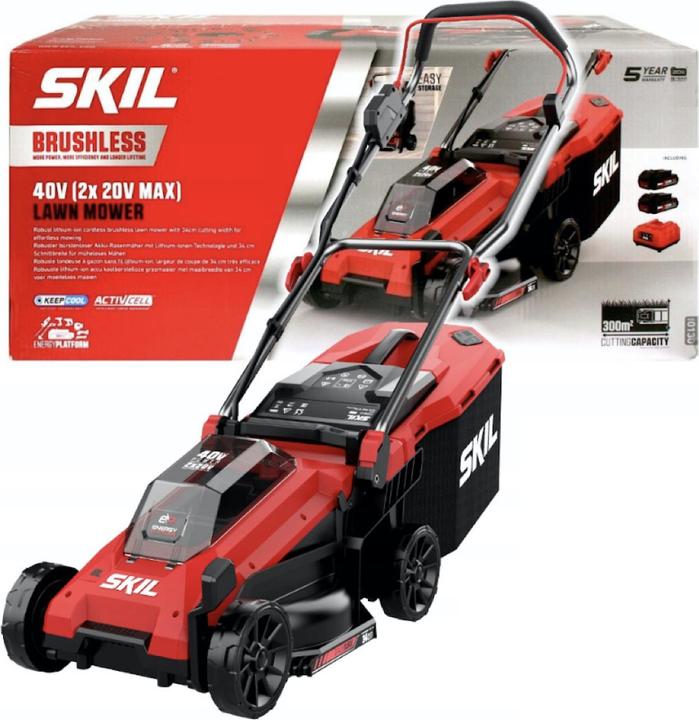Image du produit Skil Tondeuse à gazon sans fil 40V 0130 CA sans batterie ni chargeur, 34cm (Fonctionnement sur batterie)