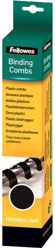 Image du produit Fellowes Dos de reliure en plastique A4 100 pcs - 6 mm, noir