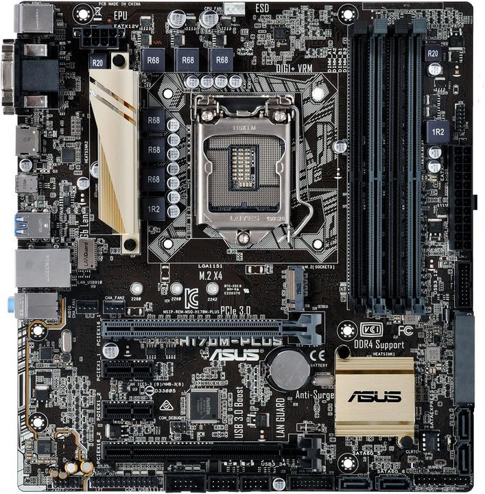 ASUS H170M-Plus (LGA 1151, Intel H170, mATX)