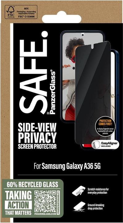Actual product image PanzerGlass Safe By Privacy (1 Piece, Samsung Galaxy A36)