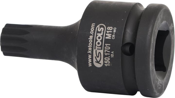 Produktbild KS Tools 3/4" Kraft-Bit-Stecknuss für Vielzahn(XZN®)-Schrauben, kurz