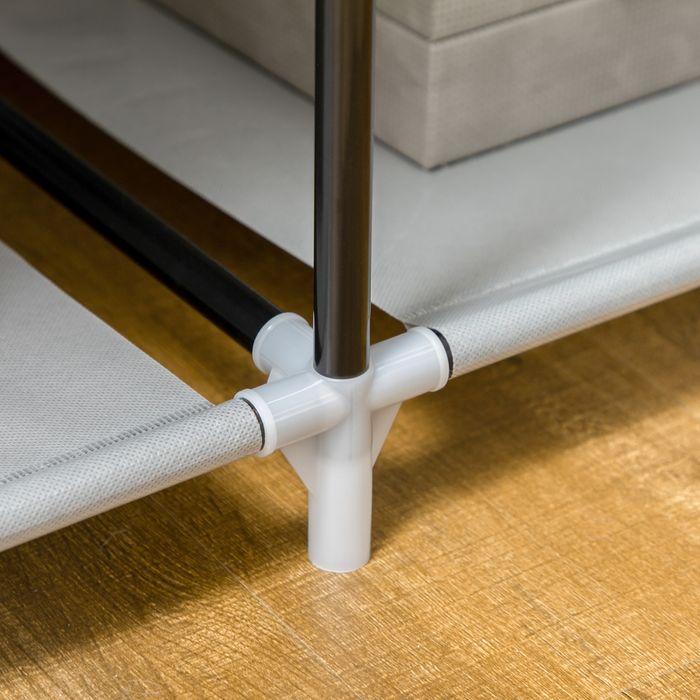 Image du produit Swisshandel24 Armoire en tissu avec barre de penderie, 6 compartiments, penderie pliable aspect non tissé (103 x 43 x 162,5 cm)