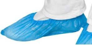 Image du produit Care and Serve chaussons de protection en polyethylene bleu sans PVC