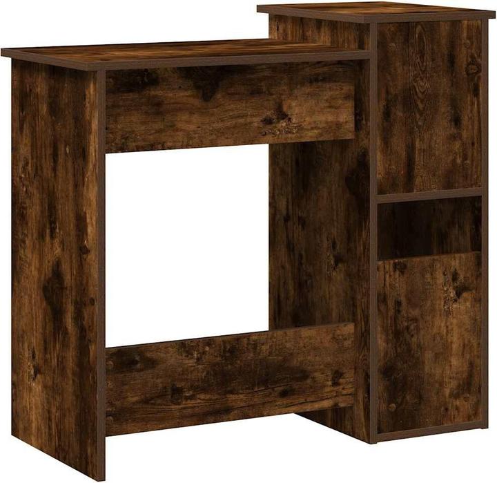 Produktbild VidaXL Schreibtisch mit Regal Räuchereiche 84x40x78 cm Holzwerkstoff Bürotisch