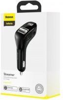 Actual product image Baseus F40 transmitter FM audio transmitter Bluetooth AUX port car charger 2x USB 15W 2A black (CCF40-A01)