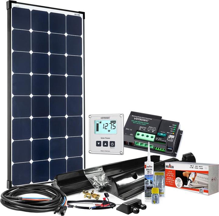Actual product image Offgridtec 120W 12V MPPT Motorhome Complete Set EBL Option (120 W)