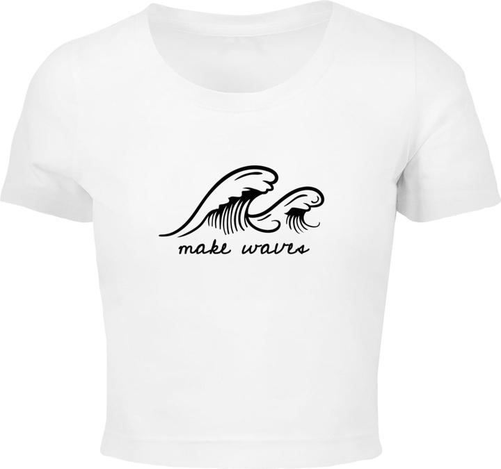Actual product image Merchcode Ladies Summer - Make waves Cropped Tee - 118793 (M)