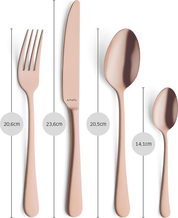 Image du produit Amefa AUSTIN set de couverts 16 pièces PVD cuivre (16 pièce(s), Set de couverts)
