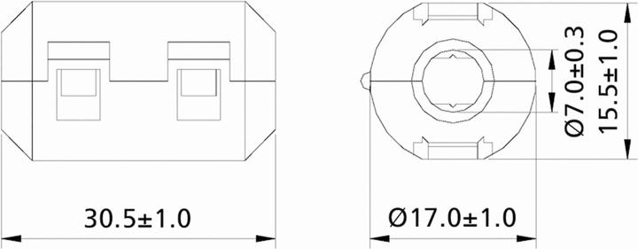 Produktbild Eneroid Klappferrit, Entstörfilter RF75 150 Ω für Kabeldurchmesser 7,0 mm (Max.)