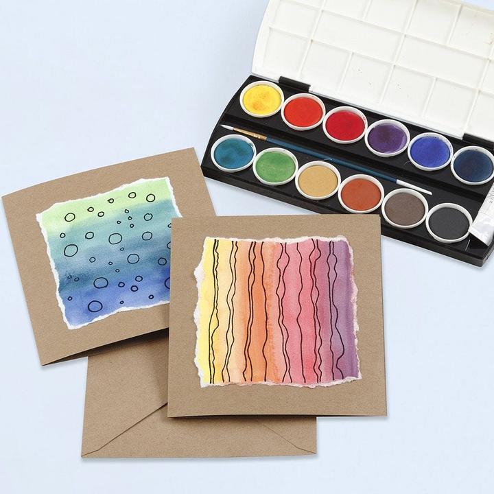 Immagine prodotto Creativ Company Cartoncino e busta vuota 10,5 x 15 cm, 50 pezzi, pastello (50 pz.)
