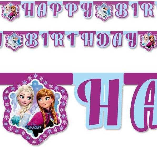 Image du produit Decorata Party Guirlande d'anniversaire Reine des neiges