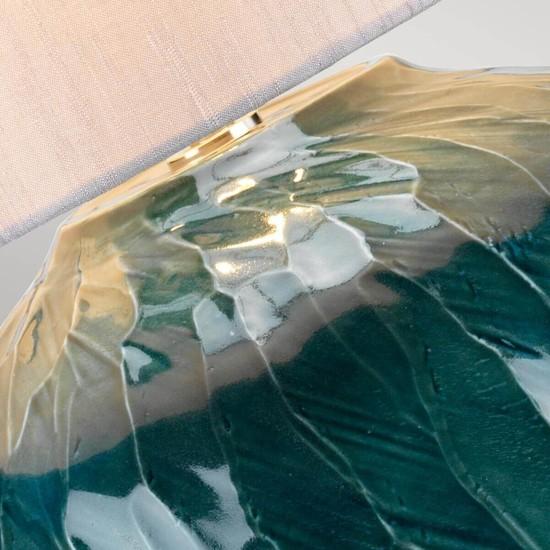 Actual product image Elstead Lighting Blue Globe table lamp E27 blue light grey, Made in UK (E27)