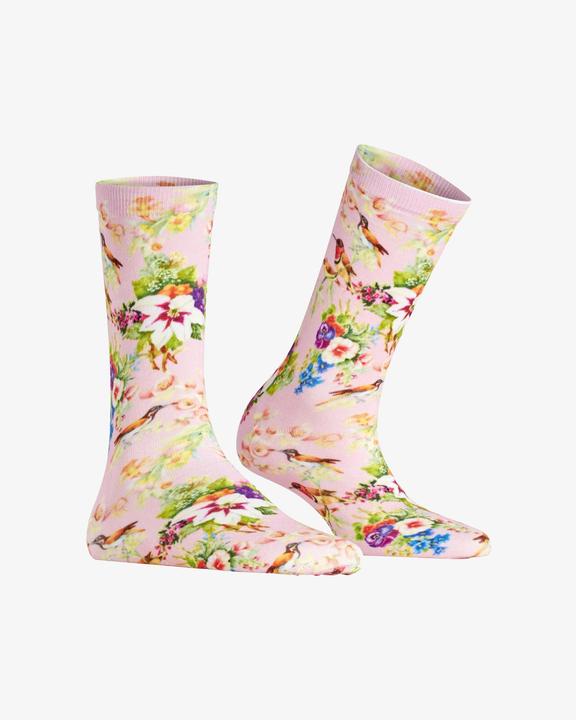 Immagine prodotto Burlington Chaussettes "Joyful Flower" (fiore gioioso) rayé rosa foncé (36 - 41)