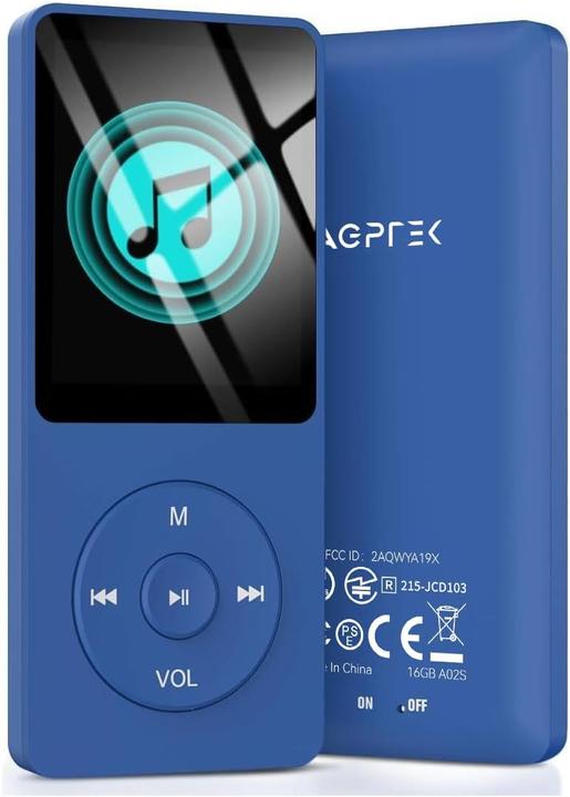 Immagine prodotto Agptek Lettore MP3 da 8GB Blu Navy (8 GB)