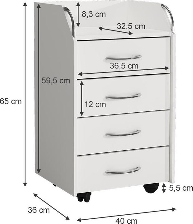 Actual product image Vicco Gwendolyn (40 x 65 x 36 cm)