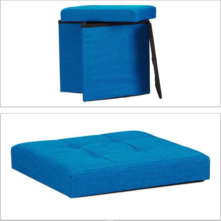 Actual product image Relaxdays Folding Storage Ottoman