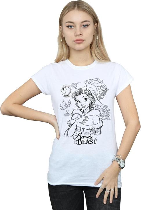 Immagine prodotto Disney Beauty And The Beast Collage Sketch Maglietta Donna (XXL)